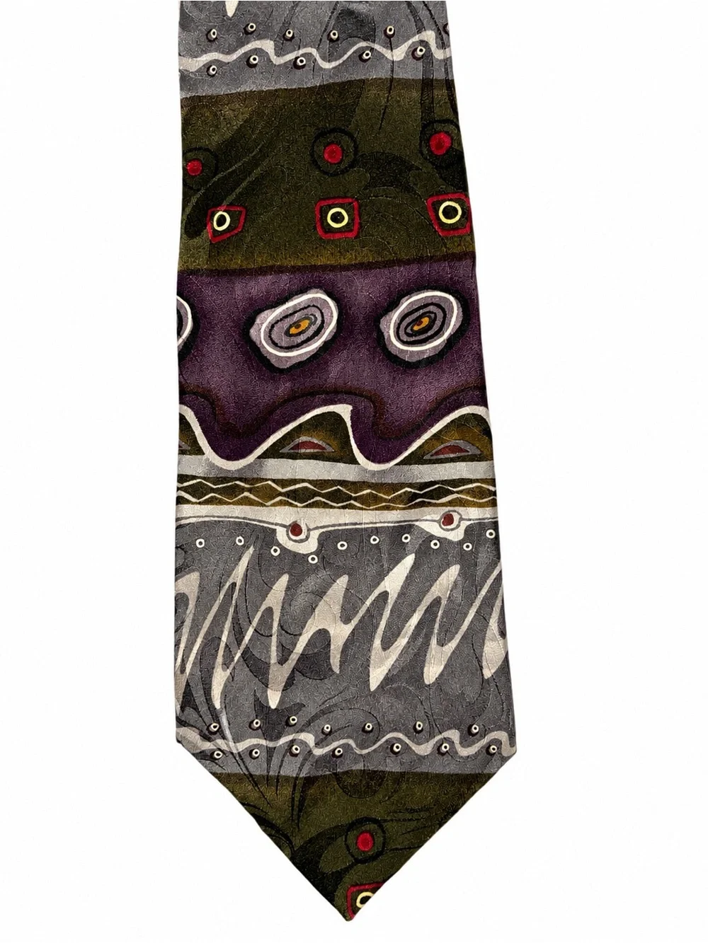 Vintage Givenchy Monsieur Men’s 100% Silk Abstract Necktie  Made in USA
